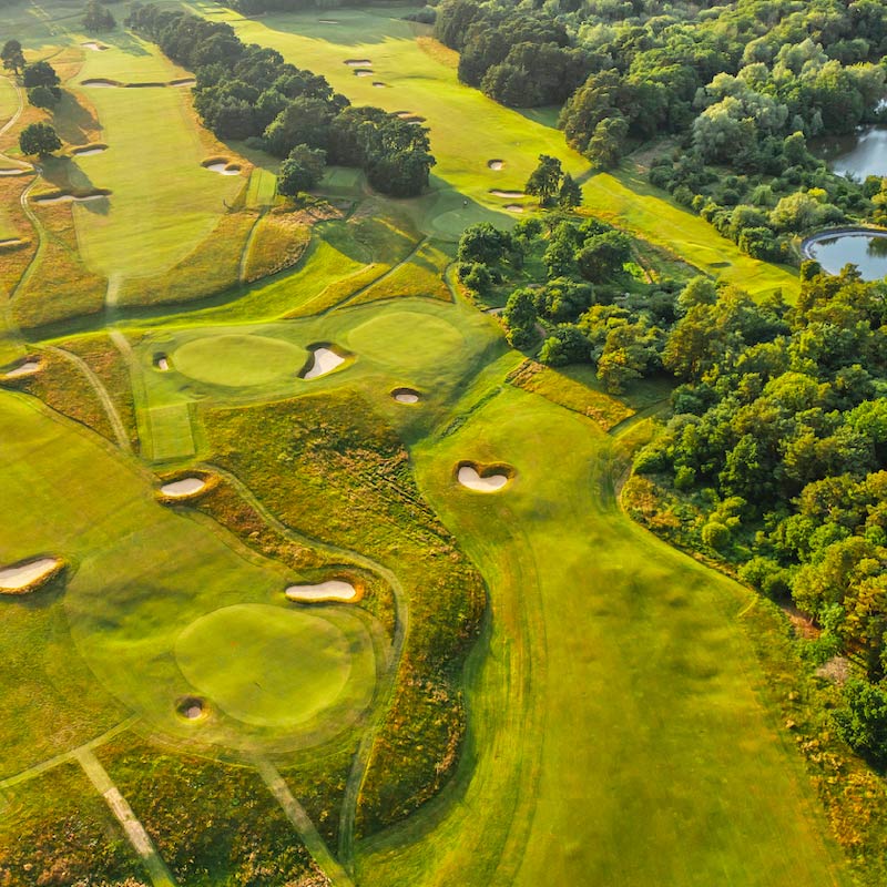 royal worlington and newmarket golf course arial view